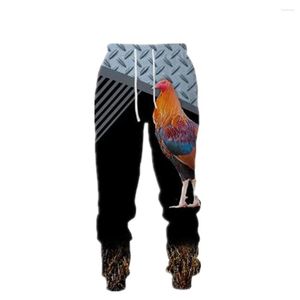 Męskie spodnie modne jesienne jogging fajne polowanie na kurczak kamuflaż z nadrukiem 3D UNISEX HARAJUKU Casual