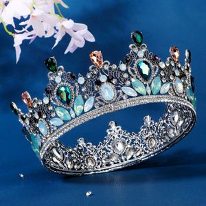 Wedding Hair Jewelry Diezi Barok Vintage Purple Crystal Crown Multicolor Bridal Tiara dla kobiet Dziewczyny z nakrycia głowy Weddng Elegancki 230809