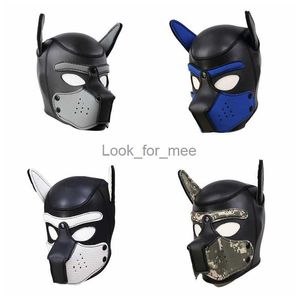 XL Code Brand New Increase Large Size Puppy Cosplay Padded Rubber Full Head Hood Mask with Ears for Men Women Dog Role Play HKD230810