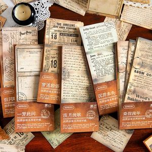 20sets/lot Memo Pads Material Paper Vintage Sinking Floating Junk Journal Scrapbooking Cards Retro Background Decoration