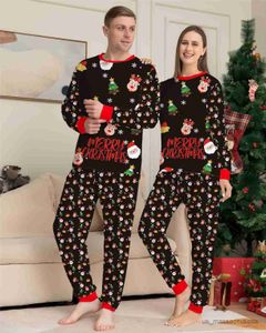 Family Matching Outfits Xmas Family Matching Pajamas 2023 Christmas Deer Santa Print Adult Child Clothing Outfit Baby Clothes R230810