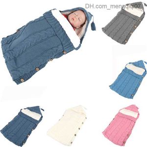Pajamas Baby Winter Warm Sleeping Bag Newborn Button Knitted Baby Sleeping Bag Baby Sleeping Bag Z230811