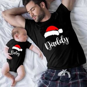 Family Matching Outfits 1pc Mommy Brother Sister Baby Merry Christmas Family Matching Clothes Funny Cotton Dad Mom and Me Look Christmas Outfits R230810