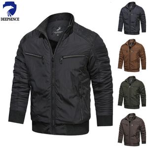 Mens Jackets DEEPSENCE Fallwinter Jacket Waterproof Outdoor Soft Shell Collar Big Thick Casual Fashion 230810