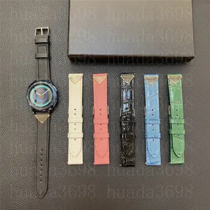 Cinturini per cinturini di alta moda per Samsung Watch Band 22mm 20mm Cinturini di lusso P Designs 49mm 45mm 42mm 38mm 40mm 44mm PU Leather P Flower