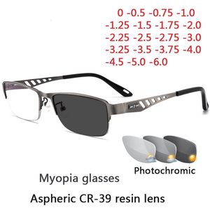 Reading Glasses Pochromic Eye Glasses Men Women Myopia Eyeglasses Students Short Sight Eyewear 0 -0.5 -1 -1.25 -1.5 -1.75 To -6 230809