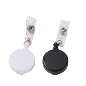wholesale Sublimation Blank Retractable Badge Holder with Belt Clip Nurse ID Reels for Office Worker Doctor Key Card Name Tag Thermal LL