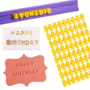 DIY silicone number cake moulds with Alphabet Press Stamp for Embossing Biscuits and Cutters - Essential Cake Tool Accessories (230809)