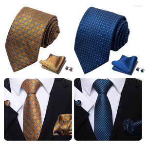 Bow Ties Men's Tie Pocket Square Square Cufflink Set Formal Office Meeting Attire Dxaa