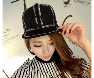 Ball Caps 2023 Arrival Embroidery Line Hat Bold Lines Snapback Cap Blank Baseball Personality Flat Brim