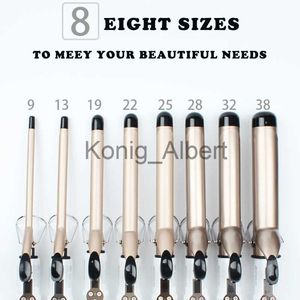 Other Hair Removal Items Temperature Setting Electric Hair Curler Long Curling Tong Wand 9-38mm Professional Hair Curling Iron LCD Screen x0810 x0813