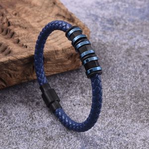 Новое прибытие мужчин в стиле рука рука Blue Leather Bracelet Braclet Brangle для подарка