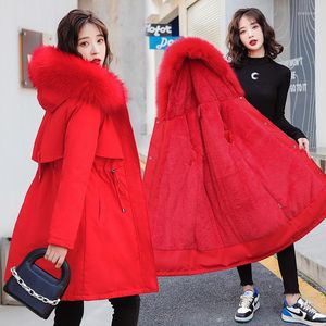 Women's Trench Coats Cotton-padded Jacket Women The Long Plus Cashmere Thickening Pie To Overcome Loose Winter Coat Tide
