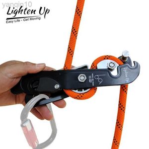 Rock Protection Climbing Camping Equipment Survival Outdoor Rock Climbing Descent Device Stop Handle-Control Abseiling Device Downhill Descender HKD230810