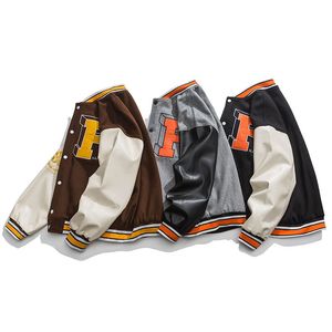 Mens Jackets American Retro Letter Embroidered Coat Men Street Hip Hop Trend Baseball Uniform Couple Casual Loose Jacket 230810