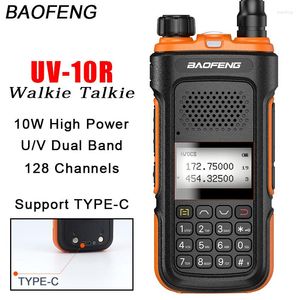 Walkie Talkie BAOFENG Original UV-10R 10W Dual Band Long Standby Two Way Radios BF-UV10R UV-10RPLUS Portable CB Radio TYPE-C