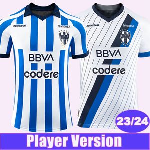 23 24 24 Monterrey R.funes Mori M.Meza J.Campbell Mens Player Wersja piłkarska koszulka Blue Away White Football Shirt D.Vergara Short