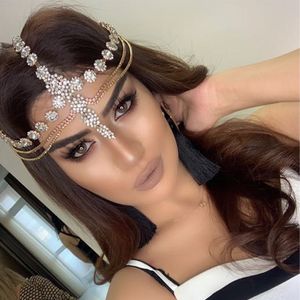 Gioielli per capelli da sposa Stonefans Boho Multilayers Head Chain Accessori Geometry Headband Indian Front Bridal 230809