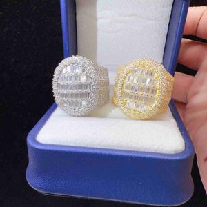 Designer smycken lyxiga fina smycken diamant VVS Moissanite Silver 925 eller 10K 14K 18K Men Gold Ring Hip Hop Ring