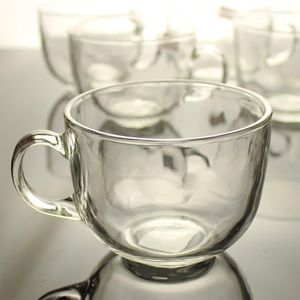 Wine Glasses Cute Water Bottle Glass Cup Coffee Mug For Drinking Tea Goblets Milk Transparent With Handle