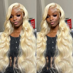 Brazilian 30 40 Inch 613 Honey Blonde Color 13x6 Lace Front Wigs 250% Body Wave 13x4 Lace Frontal Human Hair Wig for Women 100% human hair