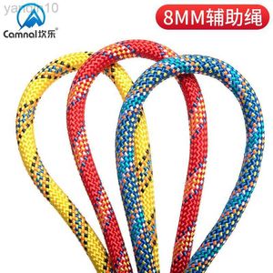 Bergskydd 8mm diameter CE Outdoor Climbing Safety Quick Drop Lifesaving High Altitude Operation Auxiliary Rope P54 HKD230810