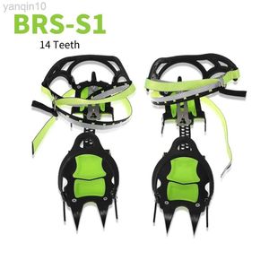 Rock Protection BRS-S1A Fjorton tänder Leopard Ice Crampons utomhus snöstövel Sko täcker Gripper Ice Claw HKD230810