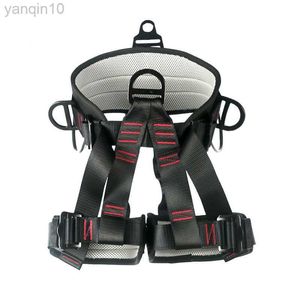 Rock Protection Outdoor Rock Climbing Half Body Safety Belt Waist Support Harness for Aerial Work Rapid Descent HKD230810