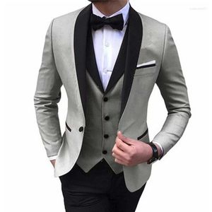 Ternos masculinos Jaqueta de festa Calças colete Terno fashion Slim Fit Casual Blazer Ocasião formal Vestido Vestuário