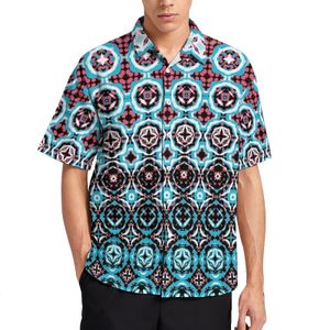 Camicie casual da uomo Camicia da vacanza floreale retrò hippy Design moderno Camicie casual hawaiane Camicette da uomo Harajuku Manica corta Top personalizzato Taglie forti 230809