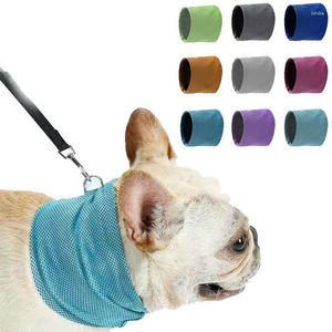 Dog Apparel Scarf Outdoor 9 Summer Pet Neck Cloth Soft Dogs Supplies Leash Buckle Bandana With Puppy Colors Wrap Cooling Collars Cats