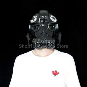 Star Empire Navy Tie Fighter Jet Pilot War Rollspelande PVC Mask Helmet Halloween Party Carnival Costumes Props HKD230810