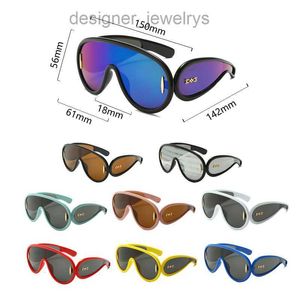 Designer Sunglasses Luxury Sunglass acetate fiber wave mask mens UV400 outdoor beach goggle glasses anagram on the feet triple lens sunglasses
