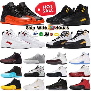 Jumpman 12 12S Brilliant Orange Basketball Shoes Black University Gold Cherry Twist Gamma Blue Taxi Fiba Playoffs Low Easter OG Shoe Sports Sneakers Trainers for Men