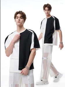 Herr t-skjortor e06135 mode tops tees 2023 banan lyxig europeisk design kort tryck fest stil t-shirts kläder
