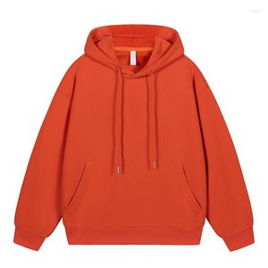 Herrtröjor Autumn Solid Color Men and Women Hooded Sweatshirts Fashion Korean Street Causal Pullovers Kläder Toppar Male Plus Size