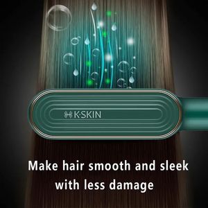 30秒高速PTCセラミック加熱髪のまっすぐなブラシ - ネガティブイオンテクノロジーで洗練された光沢のある髪を手に入れる