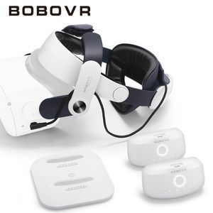 VR/AR Accessorise Bobovr M2プラスヘッドストラップツインバッテリーコンボメタクエスト2と互換性のあるVRパワーチャージャーステーション2 B2 BATTEYパック230809