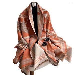 Scarves Printed Cashmere Scarf For Women Female Thick Blanket Wraps Foulard Warm Winter Pashmina Shawls