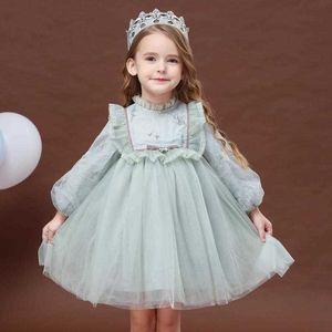 女の子のドレスベビーキッズドレス女の子のための新しい春の女の赤ちゃんプリンセスドレス家族の衣装長袖のドレス