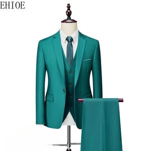 Men's Suits Blazers Men Suit 2023 Spring and Autumn High Quality Custom Business Threepiece Slim Large Size Multicolor Onebutton 230809