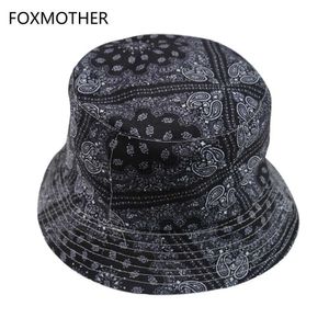 Szerokie brzegowe czapki wiadra czapki lis -mather New vintage Hip Hop Paisley Hats Czapki Częste