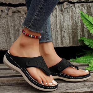 Sandali Confortevoli Zeppe ortopediche a bocca di pesce da donna Scarpe col tacco alto Infradito Clip Toe Beac