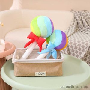 Fyllda plyschdjur lollipop plysch leksak mjuk fylld tecknad kreativ godis soffa kudde för barn gåvor r230810