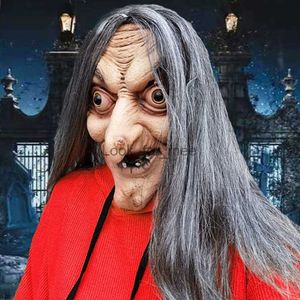 Halloweenowa maska ​​wiedźmowa nawiedzona dom Escape Room Dress Up Full Head Masquerade Party Party Gra Scary Horror Mask HKD230810