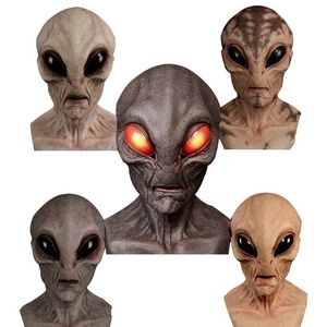 Máscaras de festa Halloween Horror Alien Latex Mask Scary Full Head Masquerade Masquerade Cosplay Mascara Party Rave Terror Masque Mardi Gras Masks 230809