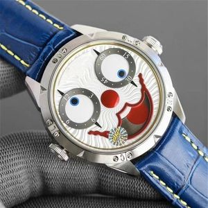 Модные мужчины смотрят Quartz Movement Subdials Works Limited Joker joker watch кожаный ремень Специальный уникальный корпус из нержавеющей стали It Lifesty2481