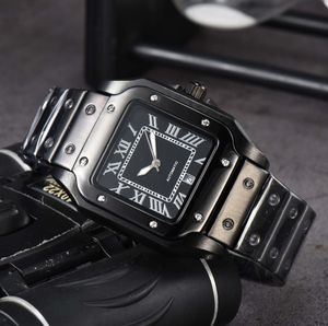 Zegarek męski Moda Business Stylowy kwadratowy niebieski niebieski metalowy pasek ze stali nierdzewnej Casual Watch Sport zegar Montre de Luxe A2