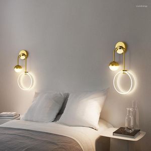 Vägglampor långa sconces svart sconce led applikation hexagonal lamp sovrum dekor våningssäng ljus blå ljus