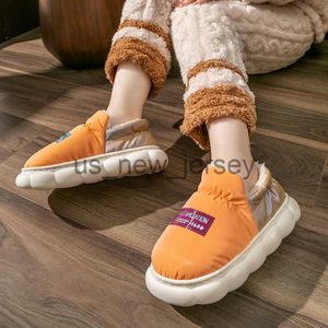 Slippers Waterproof Cotton Slippers Female Non-slip Winter Home Slippers Plush Warm Indoor House Shoes Men Outdoor Snow Boots J230810